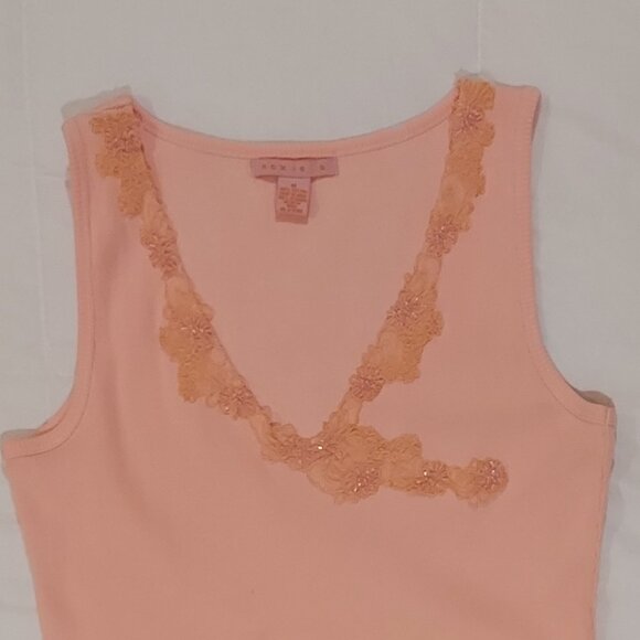 Girly Girl Tank Top Peach Size M - Picture 5 of 6